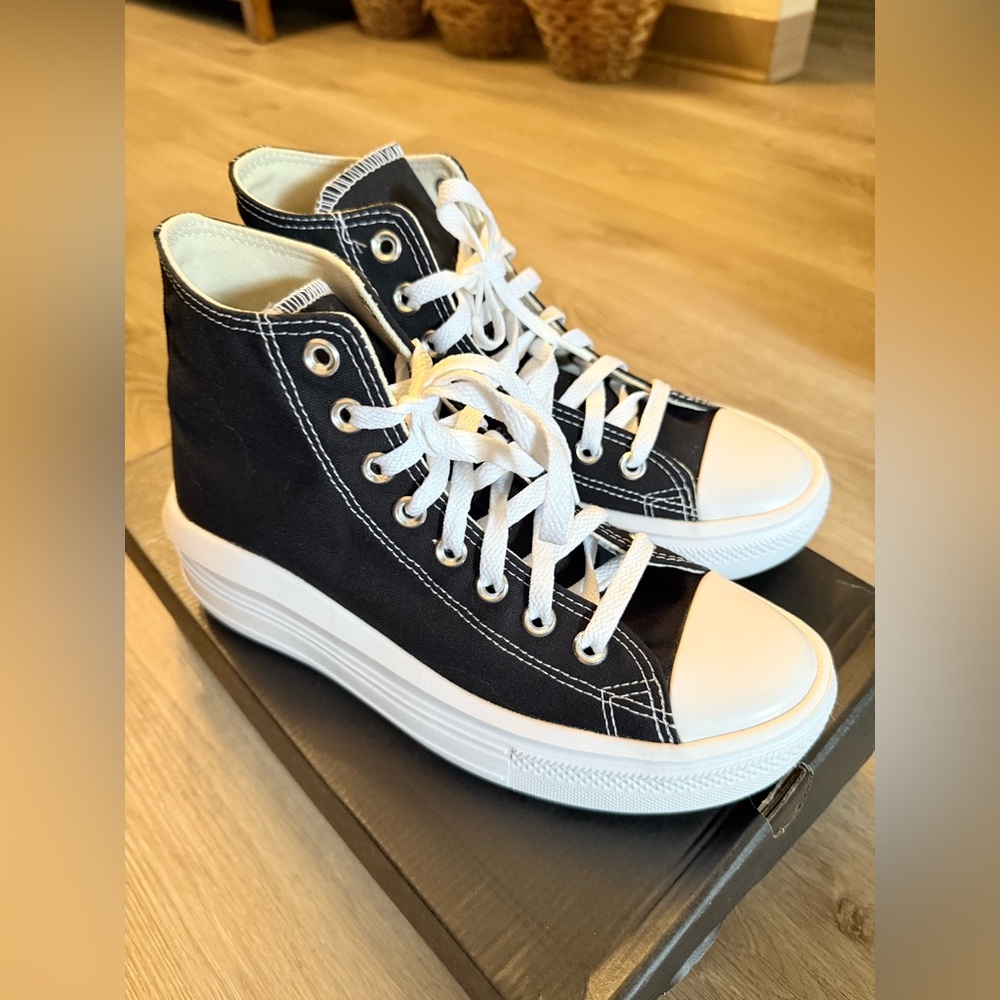 Converse Black and White High-Top Sneakers